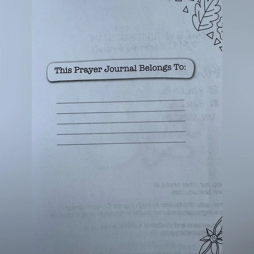 Women's Prayer Journal with Floral Design
